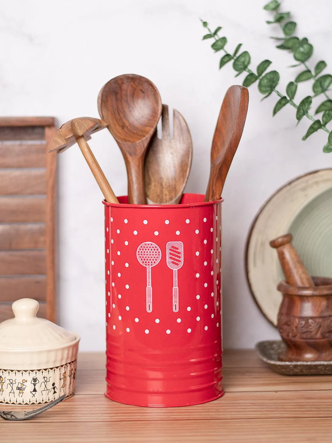 Stylish Red Ladle Holder