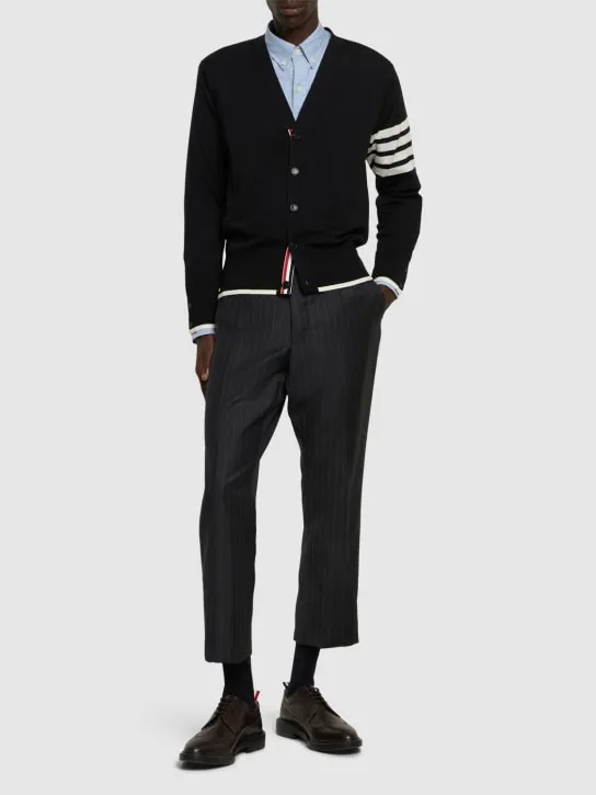 Thom Browne   Jersey stitch relaxed fit cardigan 