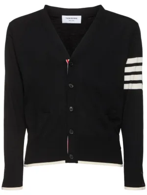 Thom Browne   Jersey stitch relaxed fit cardigan 