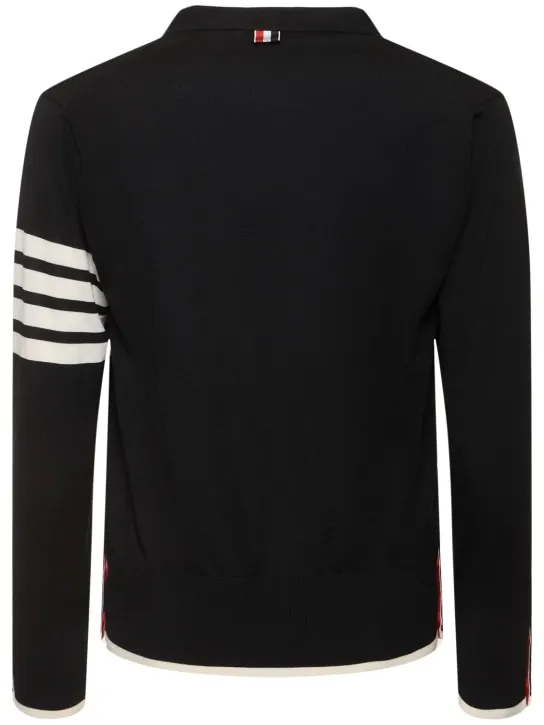 Thom Browne   Jersey stitch relaxed fit cardigan 