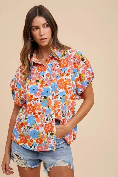 Val Floral Print Blouse