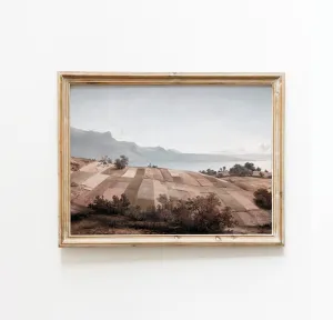 Vintage Landscape Field Wall Art