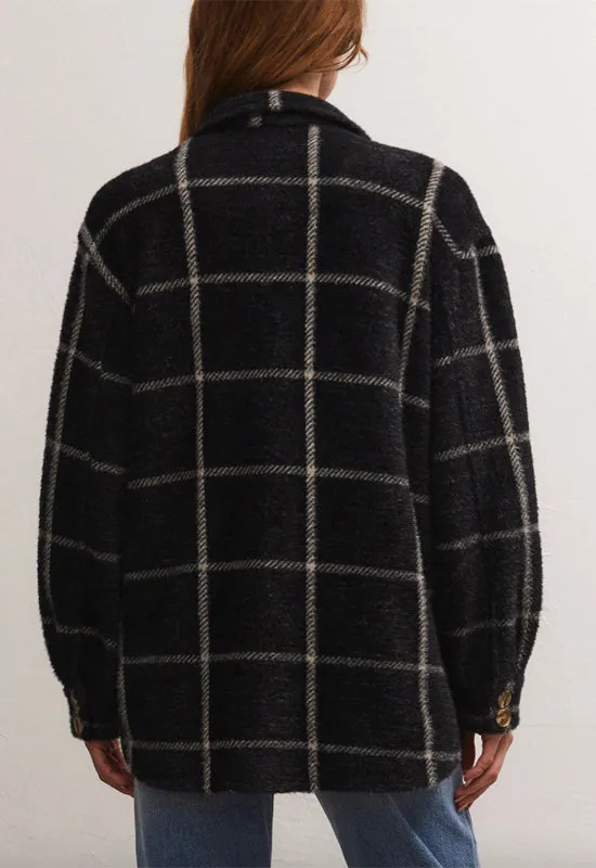 Z-Supply Plaid Tucker Shirt Jacket - WASHED BLACK