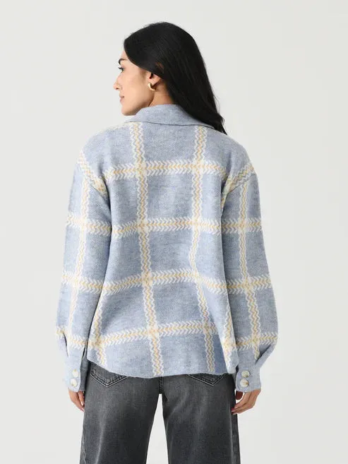 Z-Supply Tyler Plaid Sweater Jacket - LIGHT DENIM